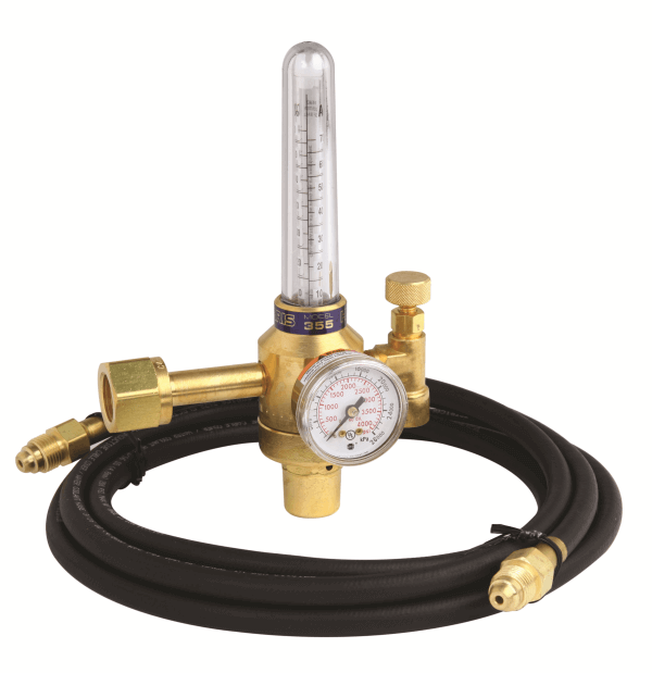 Welding supplies Harris® Model 355-2AR-58010 Medium/Heavy Duty Single Stage Argon Flowgauge Kit With 10' Hose, CGA-580 #4400235